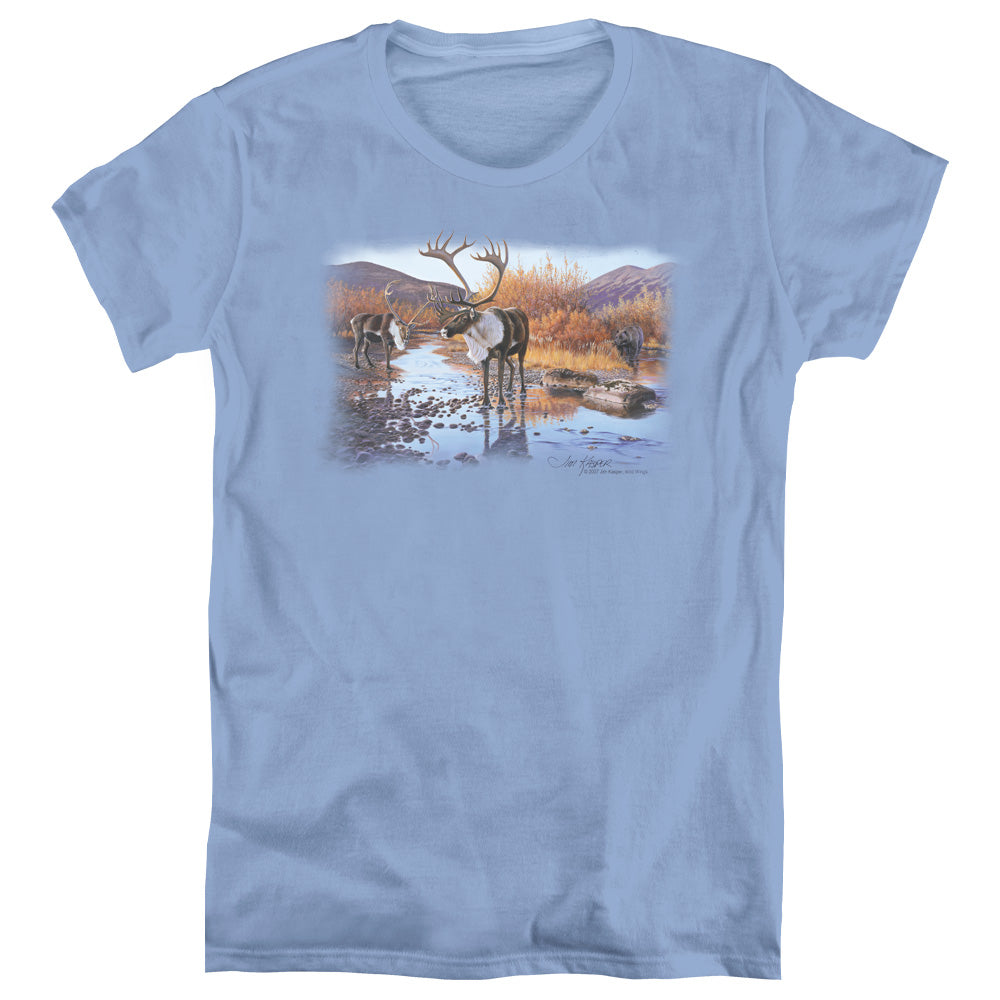 WILDLIFE : ACCIDENTAL AMBUSH WOMEN'S SHORT SLEEVE CAROLINA BLUE MD