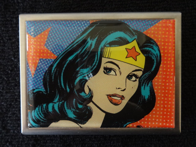 Wonder Women 4x4x.5 Inch Metal Wallet