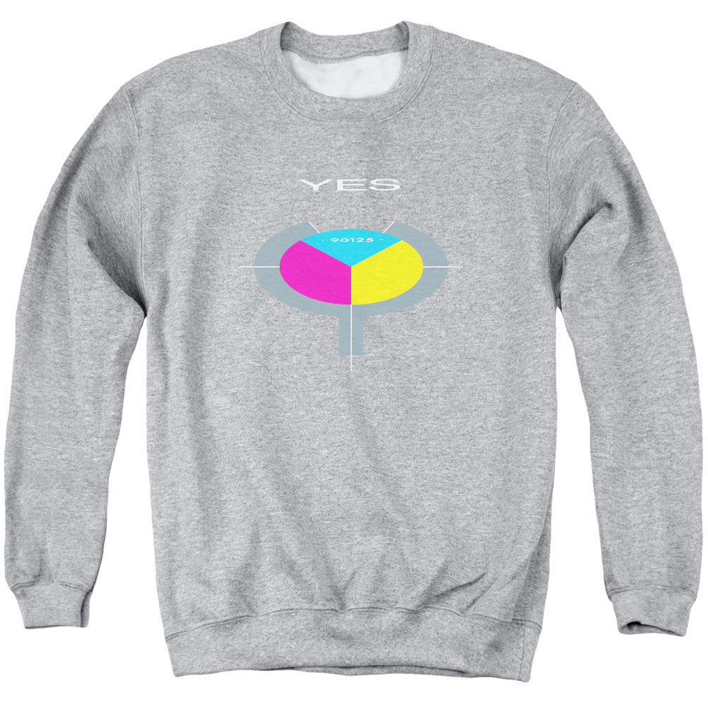 YES : 90125 ADULT CREW SWEAT ATHLETIC HEATHER LG