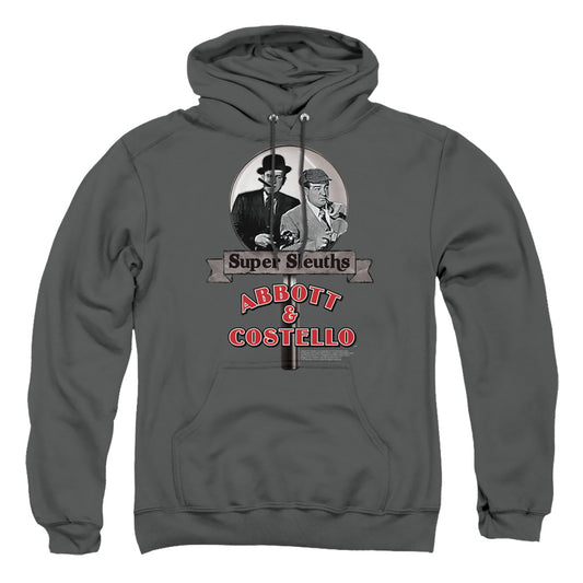 ABBOTT AND COSTELLO : SUPER SLEUTHS ADULT PULL-OVER HOODIE Charcoal 2X