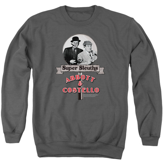 ABBOTT AND COSTELLO : SUPER SLEUTHS ADULT CREW NECK SWEATSHIRT CHARCOAL 2X