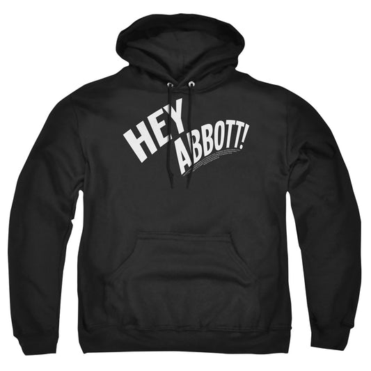 ABBOTT AND COSTELLO : HEY ABBOTT ADULT PULL-OVER HOODIE Black XL