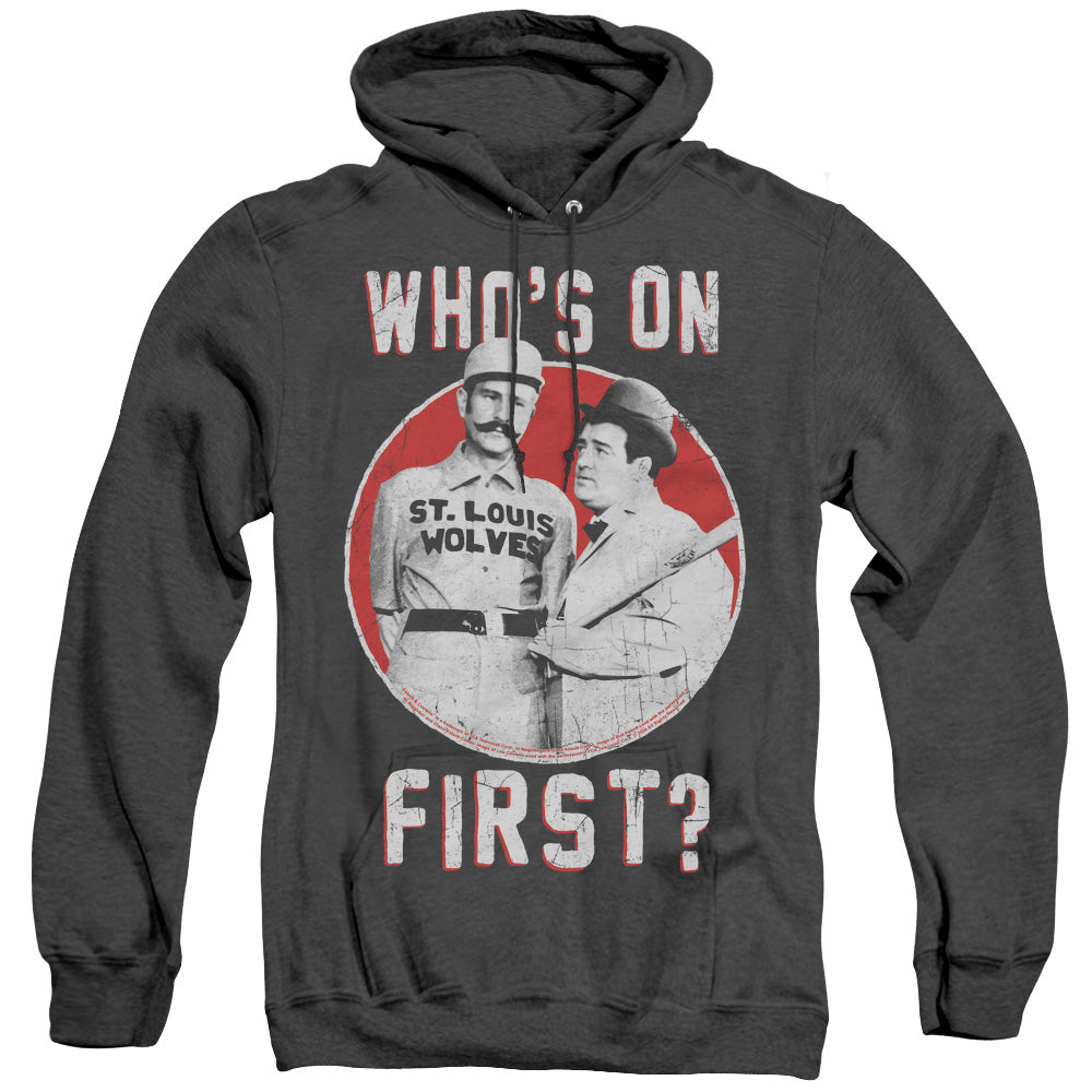 ABBOTT AND COSTELLO : FIRST ADULT HEATHER HOODIE BLACK 3X