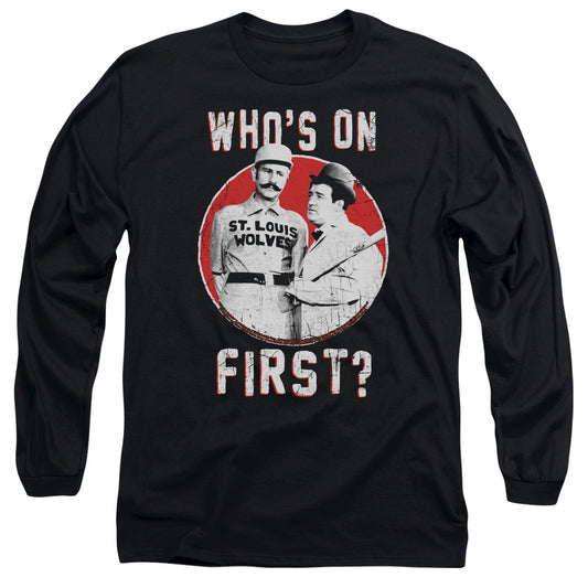 ABBOTT AND COSTELLO : FIRST L\S ADULT T SHIRT 18\1 Black SM
