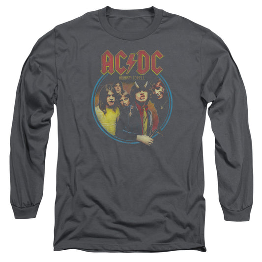 AC\DC : HIGHWAY TO HELL L\S ADULT T SHIRT 18\1 Charcoal 2X