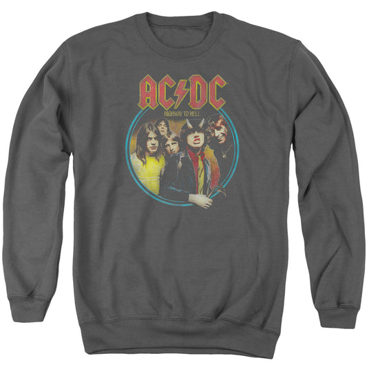 AC\DC : HIGHWAY TO HELL ADULT CREW SWEAT Charcoal MD