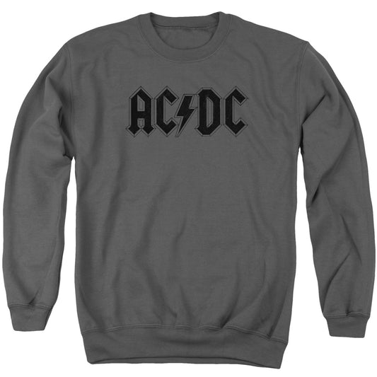 AC\DC : WORN LOGO ADULT CREW SWEAT Charcoal 3X