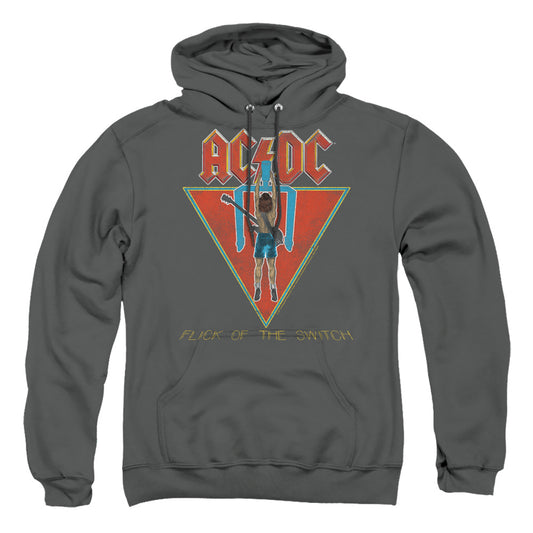 AC\DC : FLICK OF THE SWITCH ADULT PULL-OVER HOODIE Charcoal LG