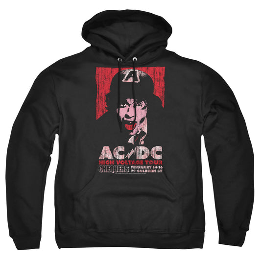 AC\DC : HIGH VOLTAGE LIVE 1975 ADULT PULL-OVER HOODIE Black 2X
