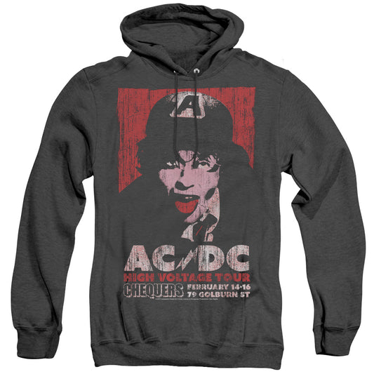 AC\DC : HIGH VOLTAGE LIVE 1975 ADULT HEATHER HOODIE BLACK 2X