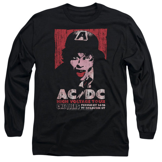 AC\DC : HIGH VOLTAGE LIVE 1975 L\S ADULT T SHIRT 18\1 Black 2X