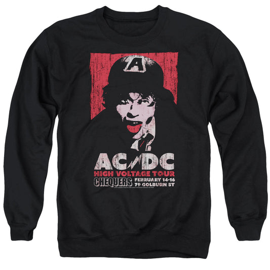 AC\DC : HIGH VOLTAGE LIVE 1975 ADULT CREW SWEAT Black 2X