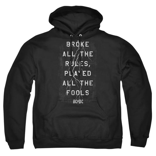 AC\DC : STRUCK ADULT PULL-OVER HOODIE Black 2X