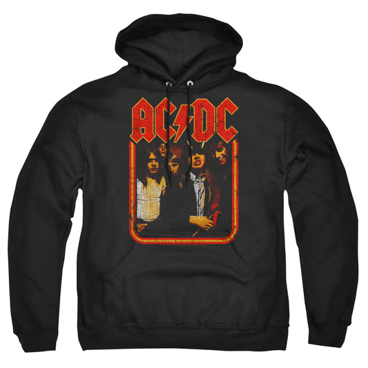 AC\DC : GROUP DISTRESSED ADULT PULL-OVER HOODIE Black 2X