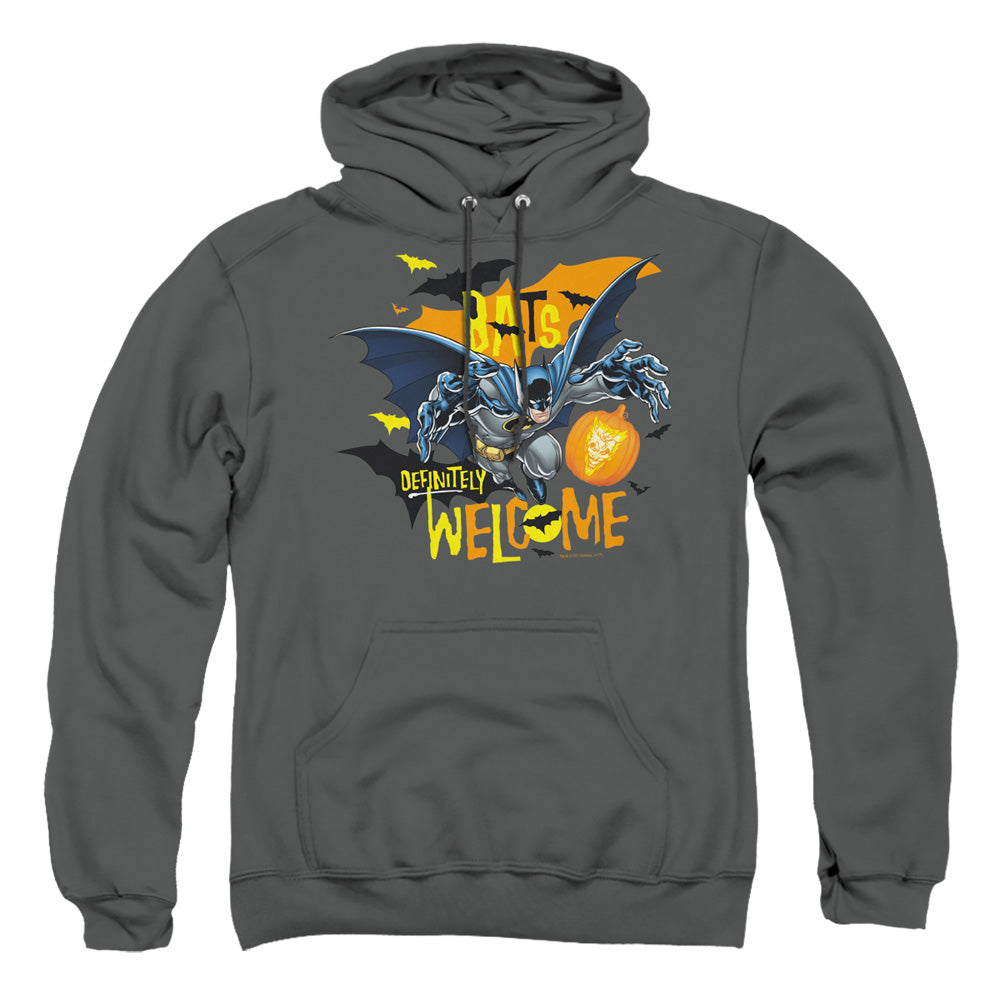 BATMAN : BATS WELCOME ADULT PULL OVER HOODIE Charcoal SM