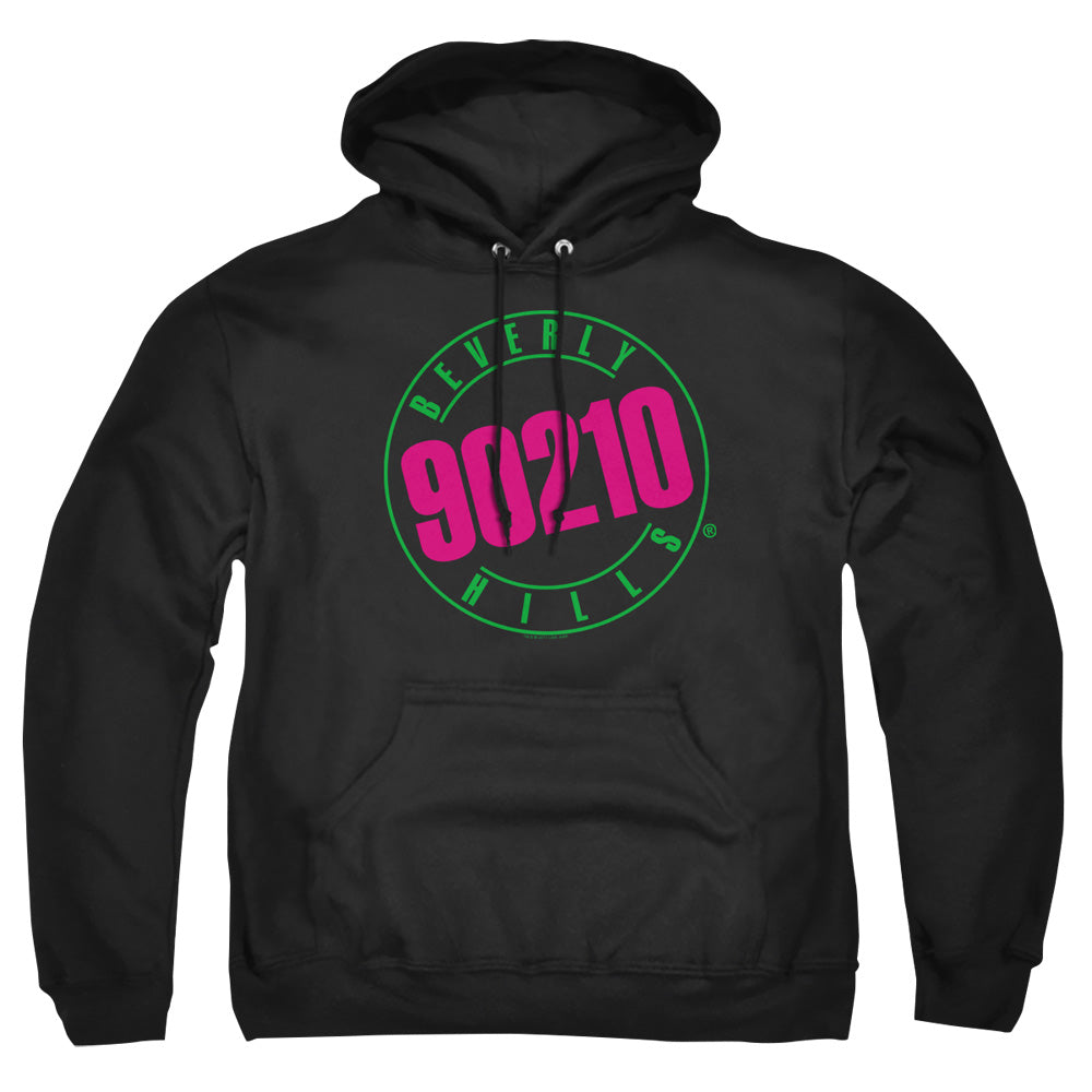 90210 : NEON ADULT PULL-OVER HOODIE Black 2X