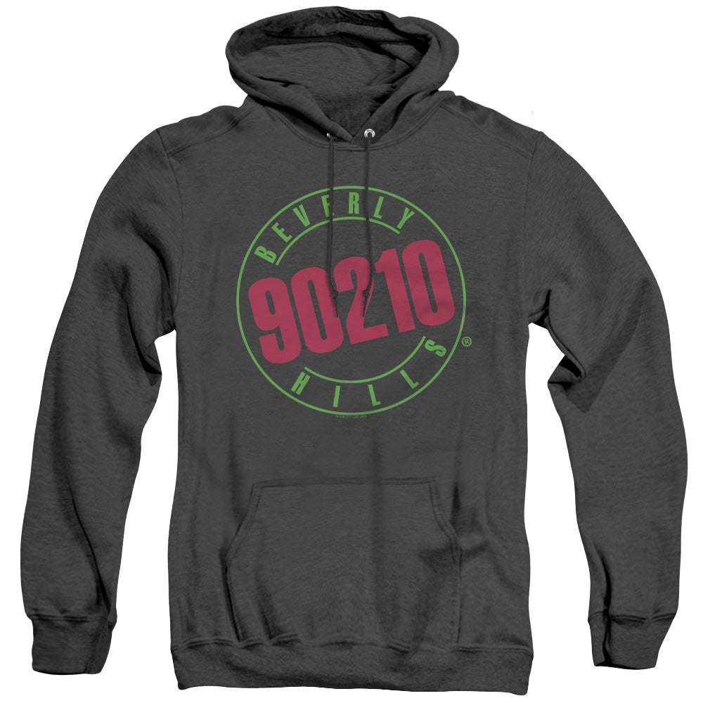 90210 : NEON ADULT HEATHER HOODIE BLACK 2X