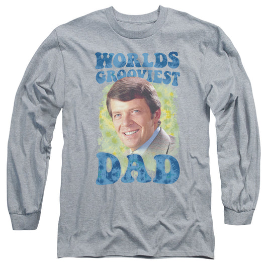 BRADY BUNCH : WORLD'S GROOVIEST L\S ADULT T SHIRT 18\1 Athletic Heather MD