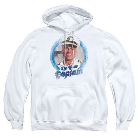 LOVE BOAT : I'M YOUR CAPTAIN ADULT PULL OVER HOODIE White 3X