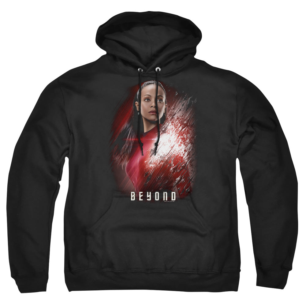 STAR TREK BEYOND : UHURA POSTER ADULT PULL OVER HOODIE Black 2X