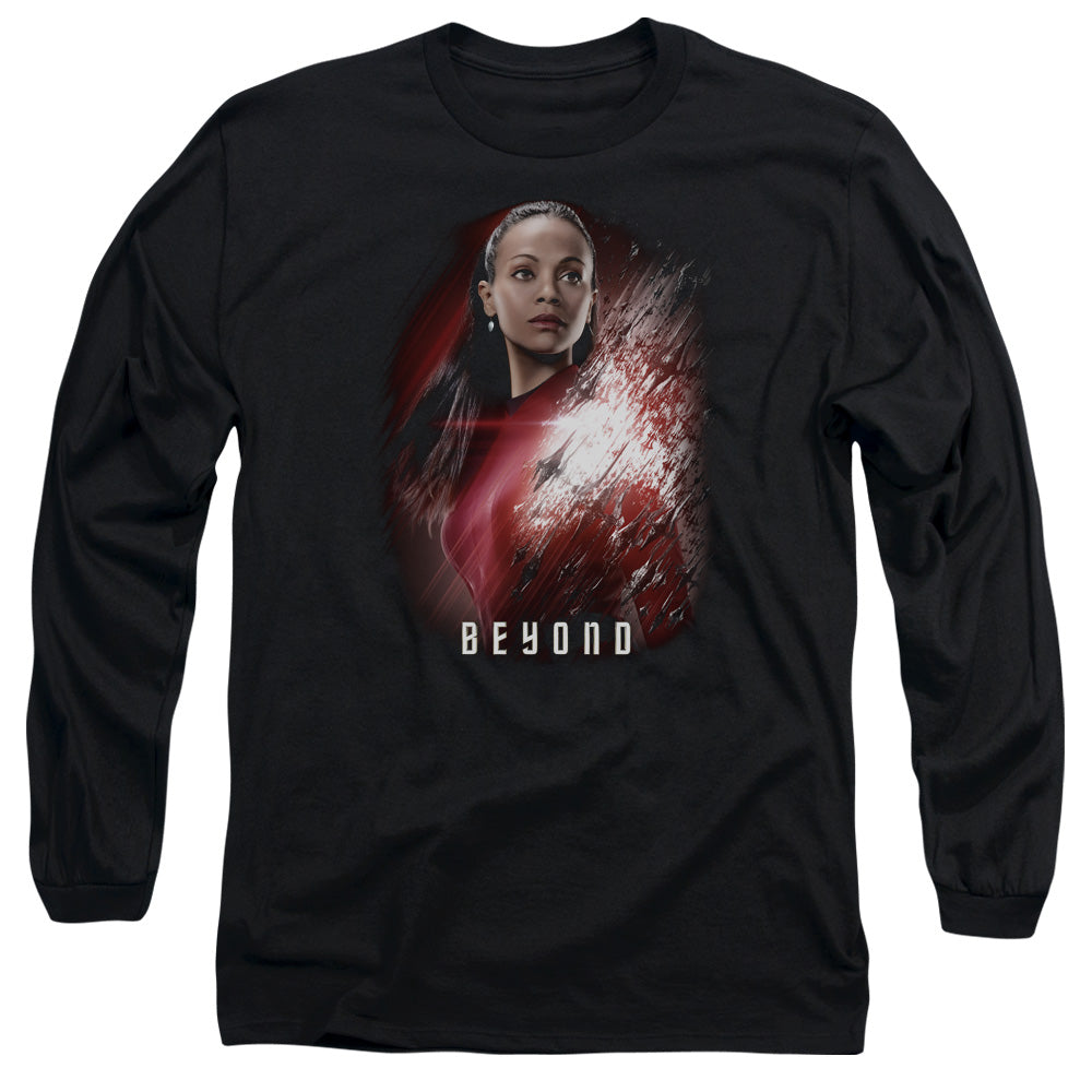 STAR TREK BEYOND : UHURA POSTER L\S ADULT T SHIRT 18\1 Black SM