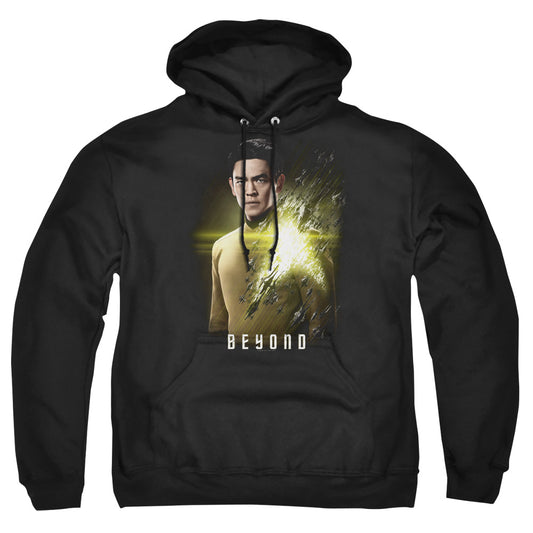 STAR TREK BEYOND : SULU POSTER ADULT PULL OVER HOODIE Black 2X