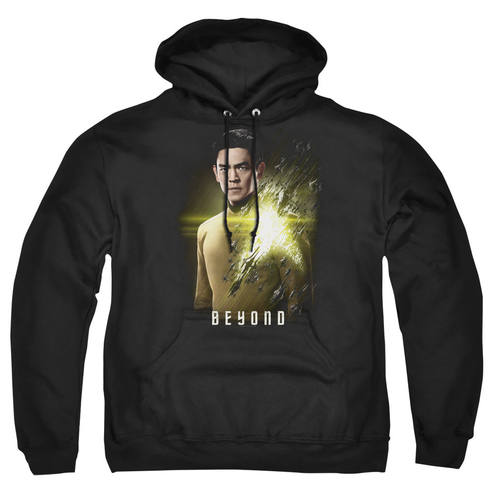 STAR TREK BEYOND : SULU POSTER ADULT PULL OVER HOODIE Black 3X