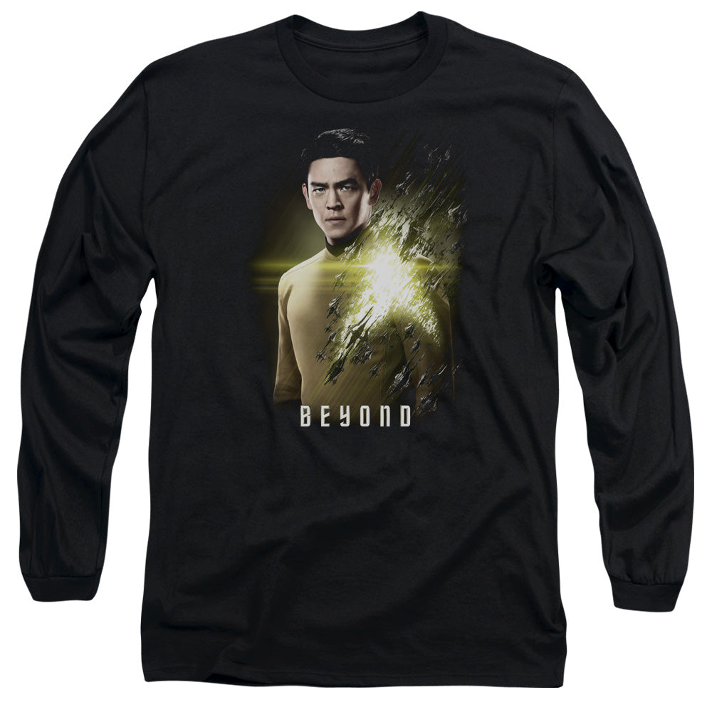 STAR TREK BEYOND : SULU POSTER L\S ADULT T SHIRT 18\1 Black 2X