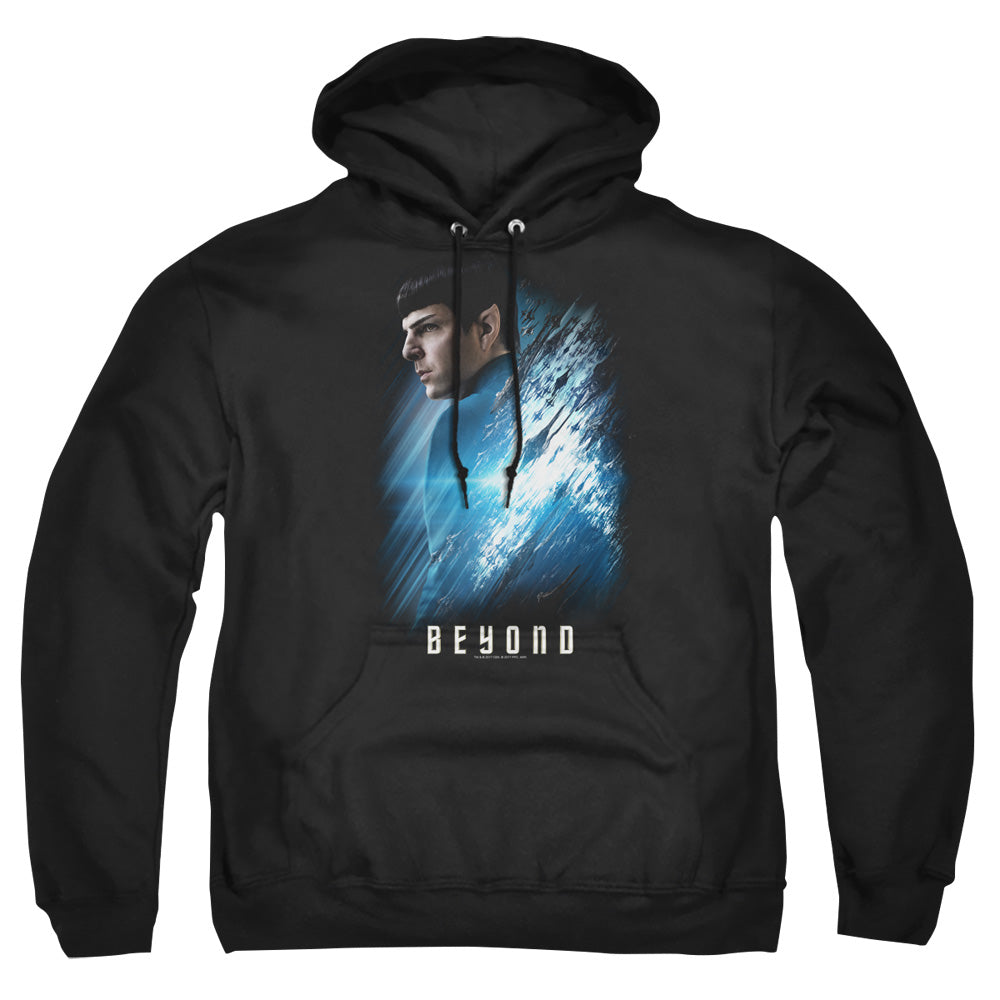 STAR TREK BEYOND : SPOCK POSTER ADULT PULL OVER HOODIE Black 2X