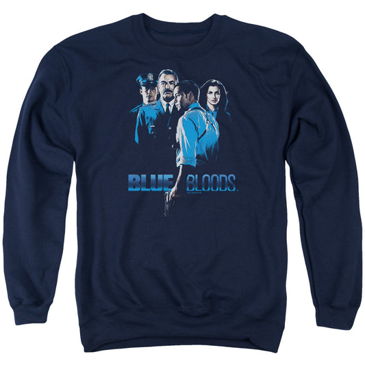 BLUE BLOODS : BLUE INVERTED ADULT CREW SWEAT Navy 2X