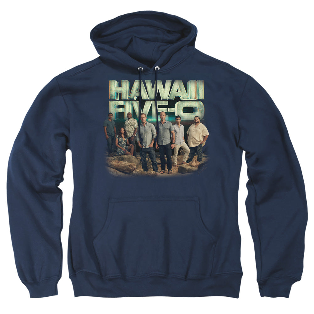 HAWAII 5 0 : CAST ADULT PULL OVER HOODIE Navy 2X