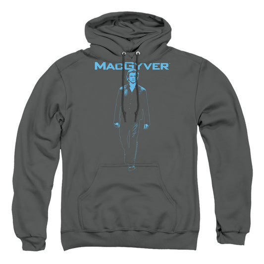 MACGYVER : MONO BLUE ADULT PULL OVER HOODIE Charcoal 2X