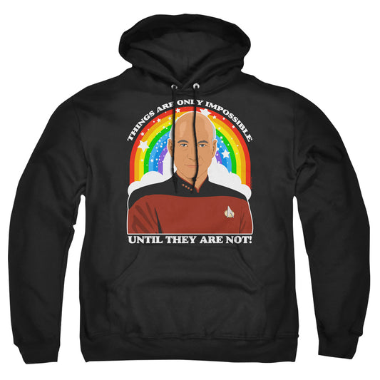 STAR TREK THE NEXT GENERATION : IMPOSSIBLE ADULT PULL OVER HOODIE Black 2X