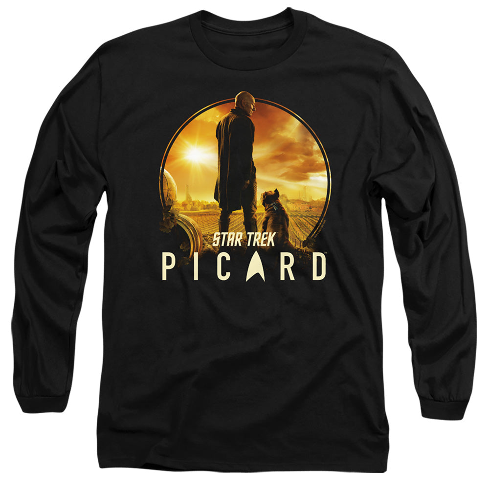 STAR TREK PICARD : A MAN AND HIS DOG L\S ADULT T SHIRT 18\1 Black 2X