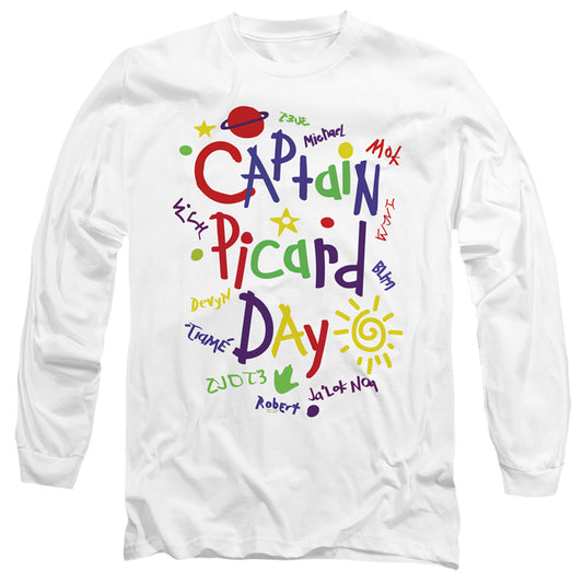 STAR TREK PICARD : PICARD DAY L\S ADULT T SHIRT 18\1 White 2X