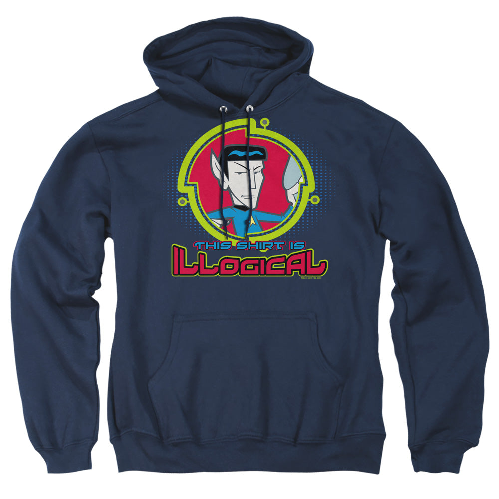 QUOGS : ILLOGICAL ADULT PULL OVER HOODIE Navy 2X