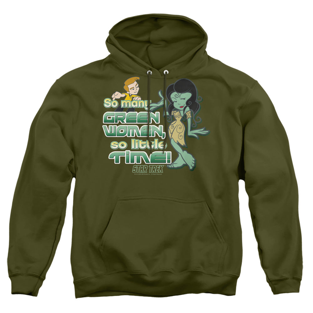 QUOGS : I NEED MORE TIME ADULT PULL OVER HOODIE MILITARY GREEN MD