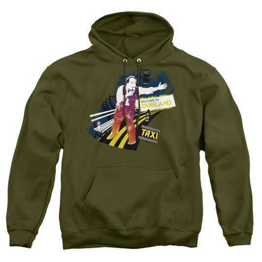 TAXI : LOUIELAND ADULT PULL OVER HOODIE MILITARY GREEN MD