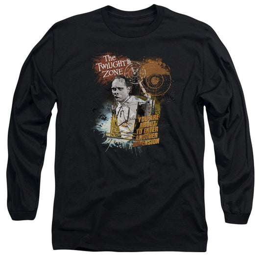 TWILIGHT ZONE : ENTER AT OWN RISK L\S ADULT T SHIRT 18\1 BLACK 2X