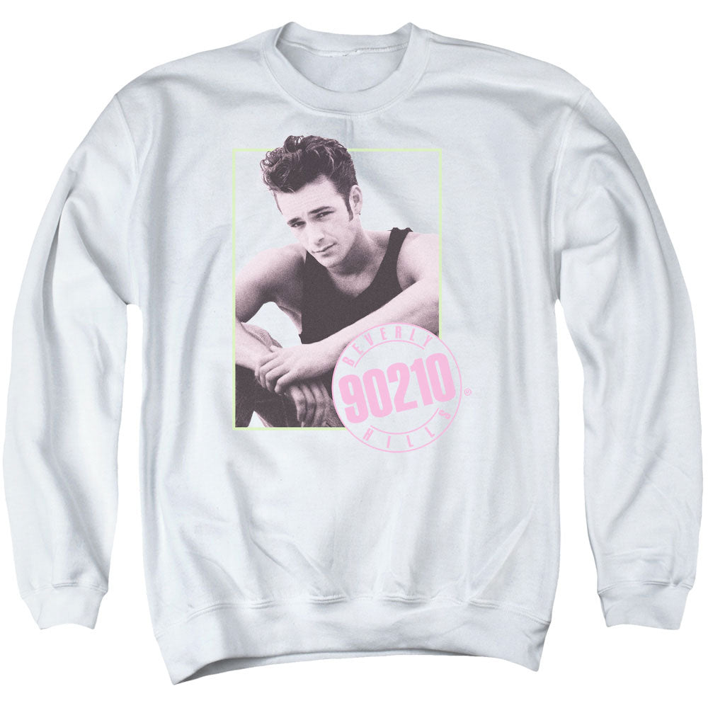 90210 : DYLAN ADULT CREW NECK SWEATSHIRT WHITE 3X