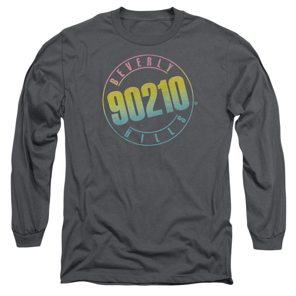 90210 : COLOR BLEND LOGO L\S ADULT T SHIRT 18\1 CHARCOAL MD