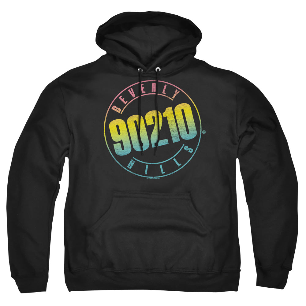 90210 : COLOR BLEND LOGO ADULT PULL-OVER HOODIE Black 3X