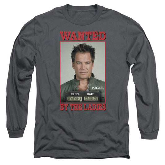 NCIS : WANTED L\S ADULT T SHIRT 18\1 CHARCOAL 2X