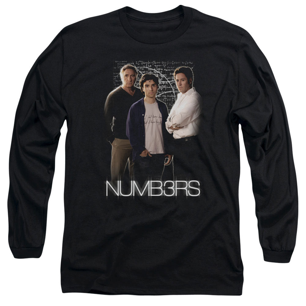 NUMB3ERS : EQUATIONS L\S ADULT T SHIRT 18\1 BLACK XL