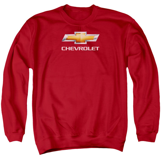 CHEVROLET : CHEVY BOWTIE STACKED ADULT CREW SWEAT Red 2X