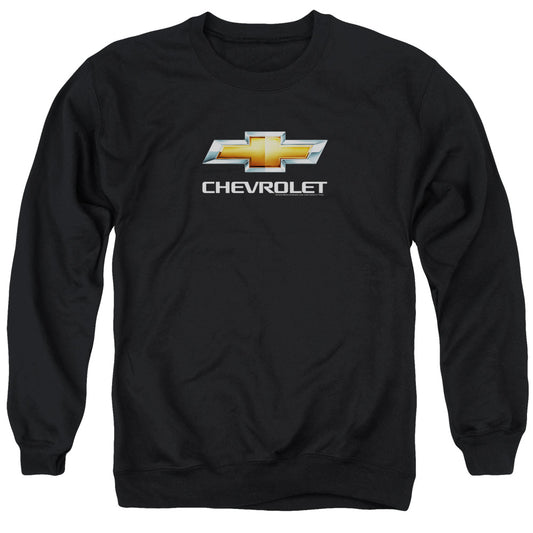 CHEVROLET : CHEVY BOWTIE STACKED ADULT CREW SWEAT Black 2X