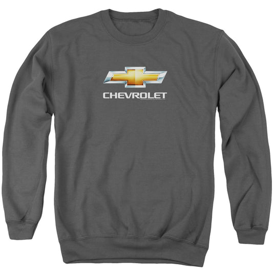 CHEVROLET : CHEVY BOWTIE STACKED ADULT CREW SWEAT Charcoal 3X