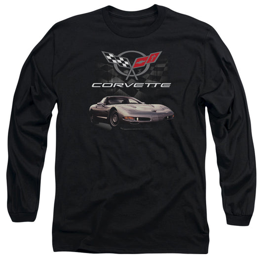 CHEVROLET : CHECKERED PAST L\S ADULT T SHIRT 18\1 Black 2X