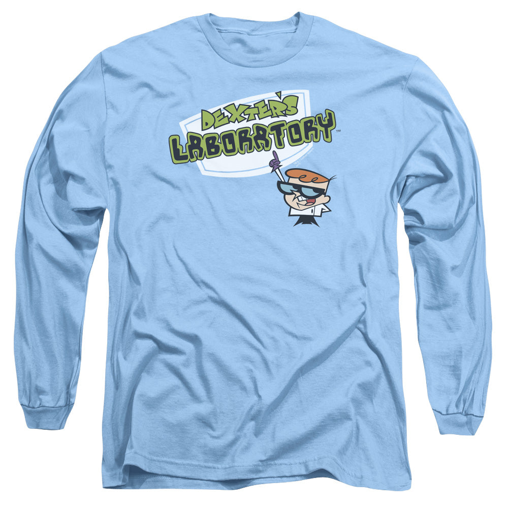 DEXTER'S LABORATORY : LOGO L\S ADULT T SHIRT 18\1 Carolina Blue SM