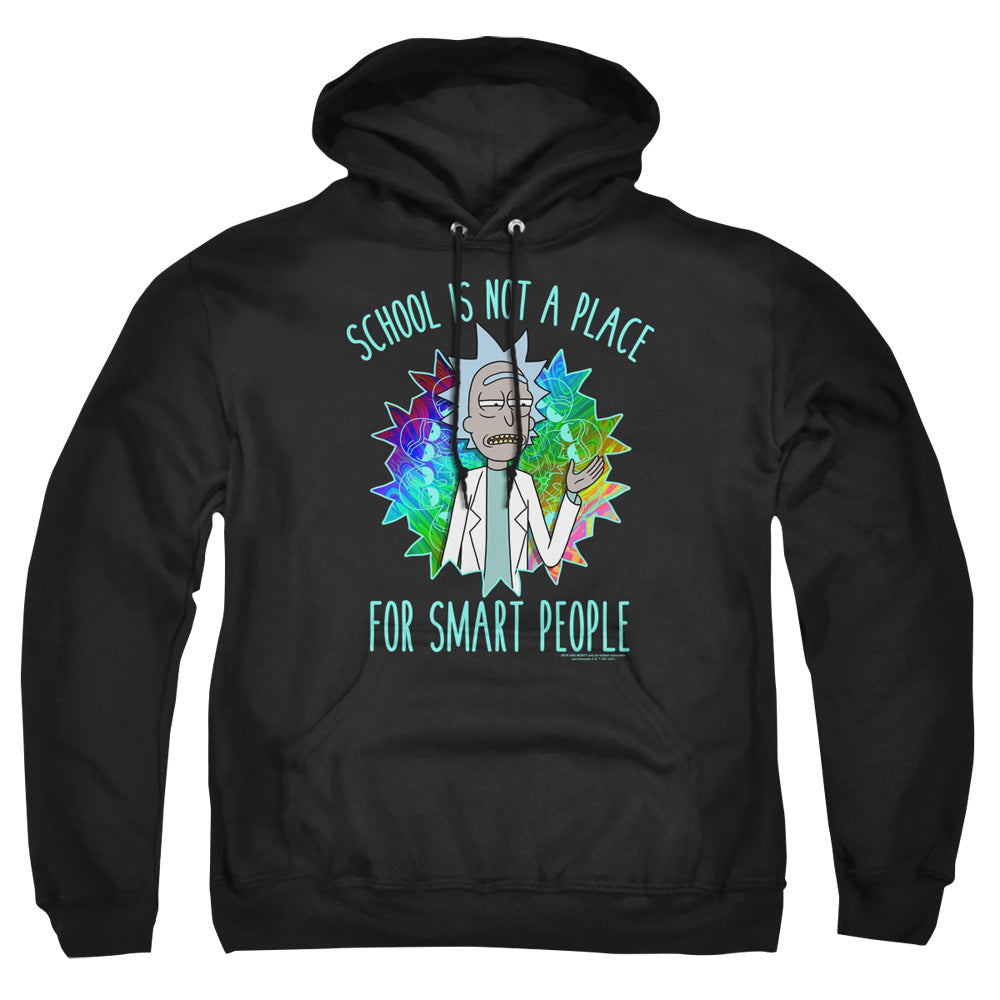 RICK AND MORTY : SCHOOL ADULT PULL OVER HOODIE Black 2X